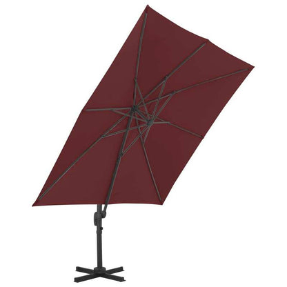 Zwevende Parasol – Hangende Parasol – Terrasparasol – Balkonparasol – 400x300 Cm – Kantelbaar – 360° Draaibaar