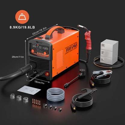6-in-1 Lasmachine – MIG Lasapparaat – Elektrode Lasmachine – TIG Lasser – Puntlasmachine – Lichtgewicht & Compact – Snelle Draadvoeding & Gasdetectie