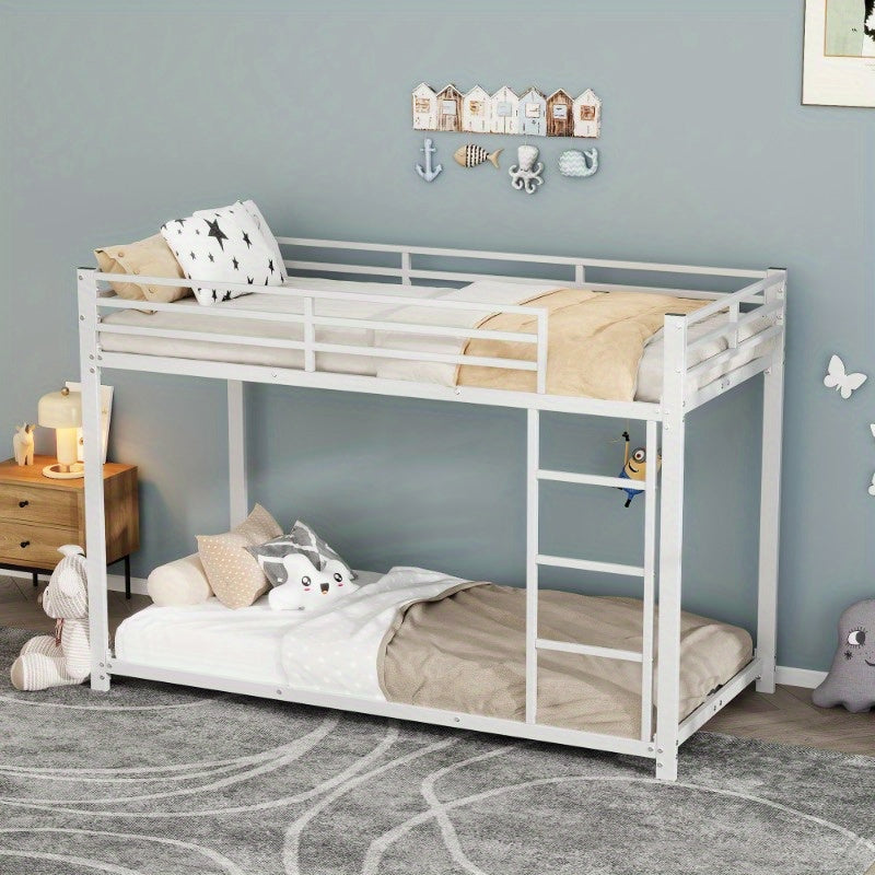 Metalen Stapelbed – Stapelbed – Bunk Bed – Metalen Bedden – 90x200 Cm – Stevig Metaal – Klassiek Wit