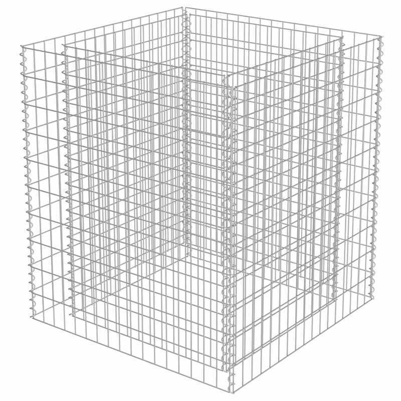 Plantenbak – Bloembak – Tuinbak – Moestuinbak – Verhoogde Bak – Gegalvaniseerd Staal – Weerbestendig – 90x90x100 cm – Argento