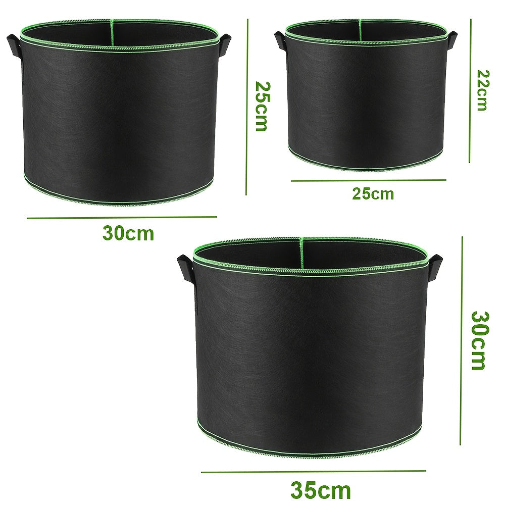 3/5 Stuks Ademend Plantenzak – 7 Gallon Grow Bags met Dubbele Handvatten – Stevig Nonwoven Materiaal voor Lage Stress Planttraining van Fruit, Groenten en Bloemen