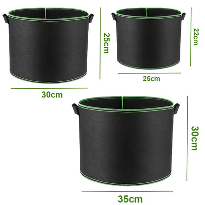 3/5 Stuks Grow Bags 5 Gallon – Ademend Nonwoven Plantenzakken met Dubbele Handvatten – Stevig voor Lage Stress Planttraining van Fruit, Groenten en Bloemen
