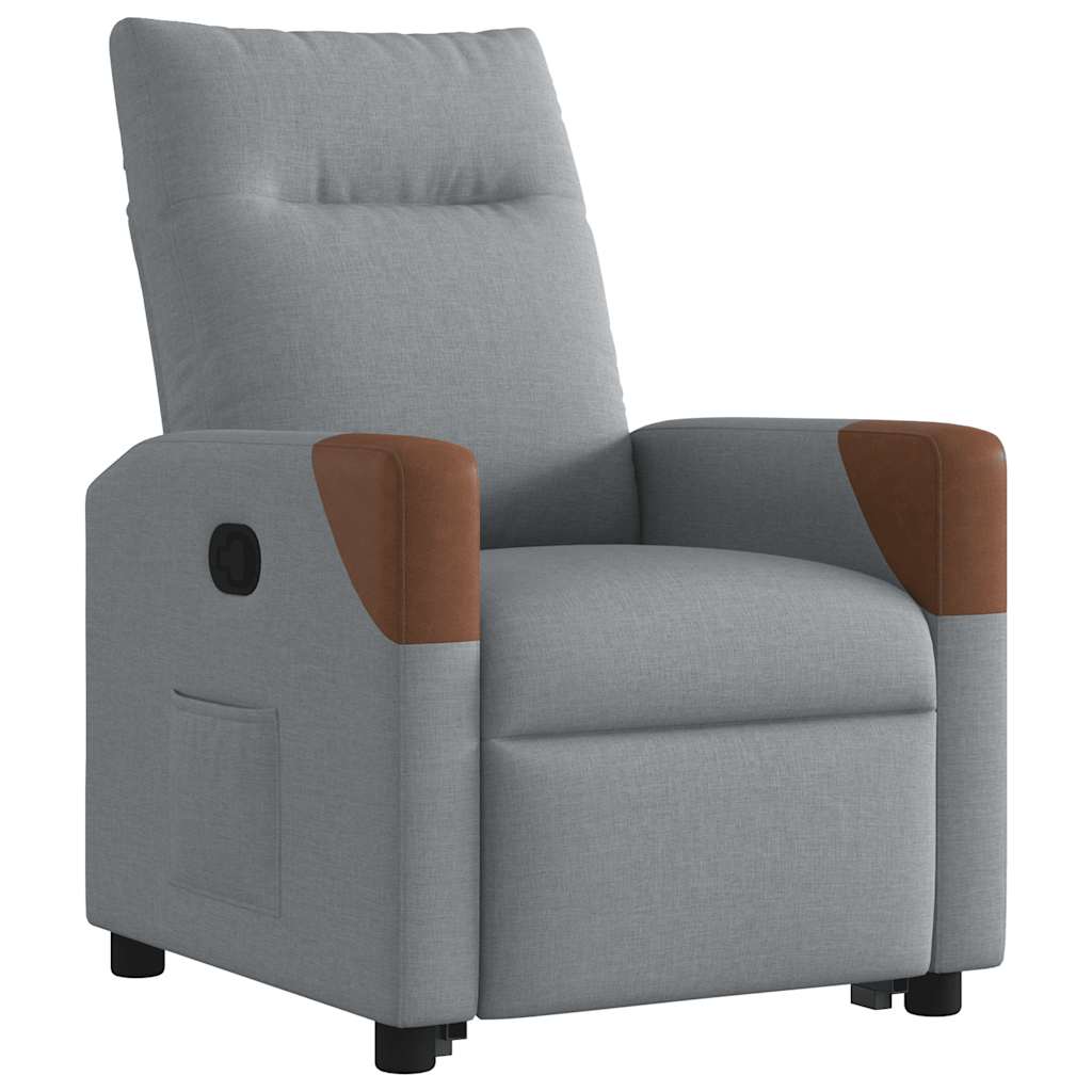 Sta-op Stoel – Elektrische Relaxstoel – Verstelbare Fauteuil – Comfortabele Zitstoel – Ergonomische Stoel Lichtgrijs – Elektrische Sta-op Functie – Verstelbaar Tot 135°