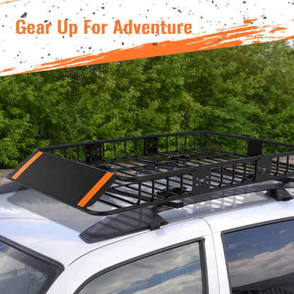 Dakkoffer – Roof Rack – Autodakmand – Bagagedrager – Dakdrager – Universeel – Met 90 kg Draagvermogen – Stalen Zwart Gecoate Constructie