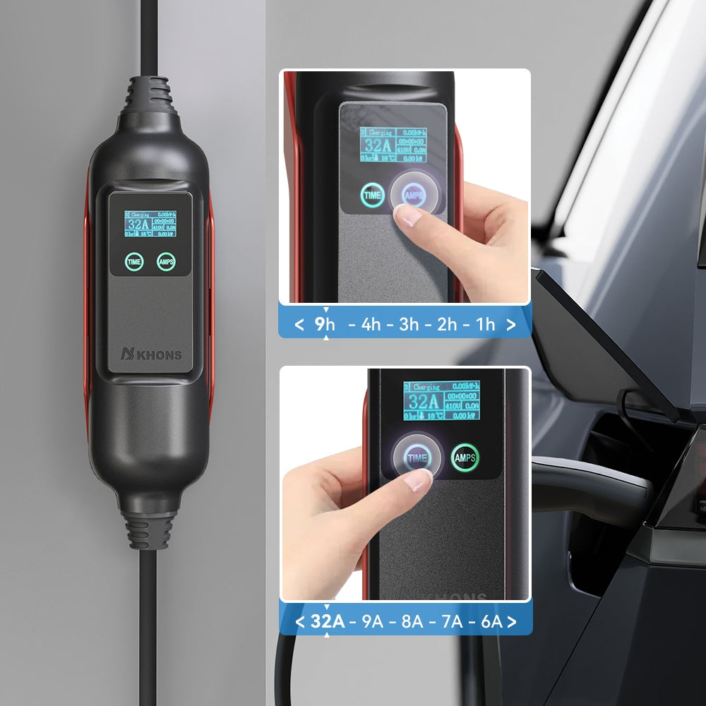 Laadstation Elektrische Auto – EV Oplader – Snel Laadpunt – Type 2 Lader – Driefasig Charger – 22 kW Vermogen – Instelbare Timer & IP65 Waterdicht