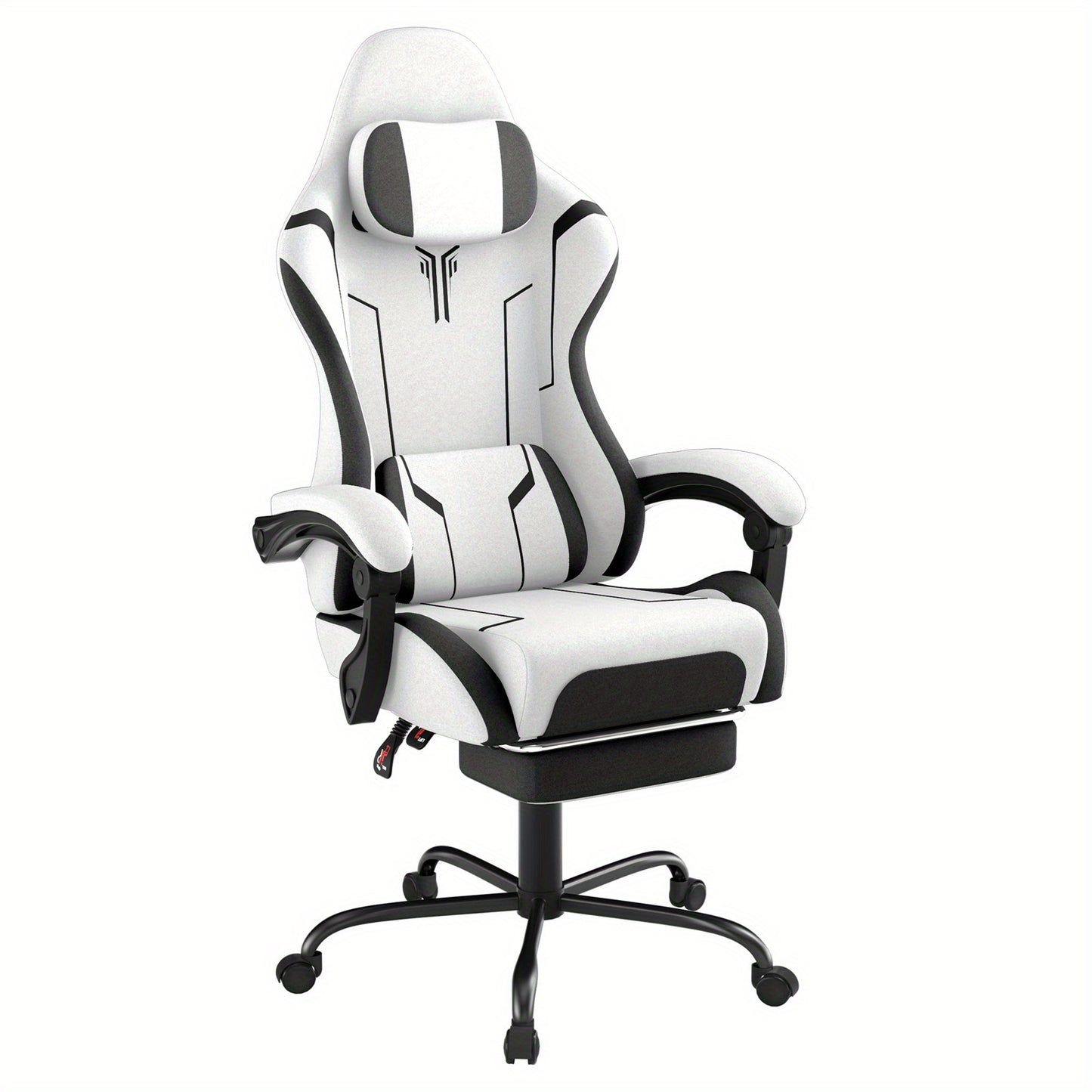 Gamingstoel – Gamestoel – Bureaustoel – Office Chair – Computerstoel – Ergonomisch – Verstelbare Hoogte – Massagefunctie – Draaggewicht 135 kg – Met Armleuningen en Voetensteun