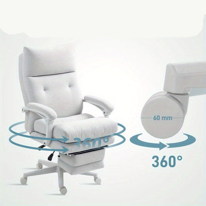 Ergonomische Hoge Bureaustoel – Bureaustoel Met Lendensteun – Draaistoel – Werkstoel – Gamestoel – Verstelbare Hoogte – Aluminium Frame – Comfortabele Armleuningen