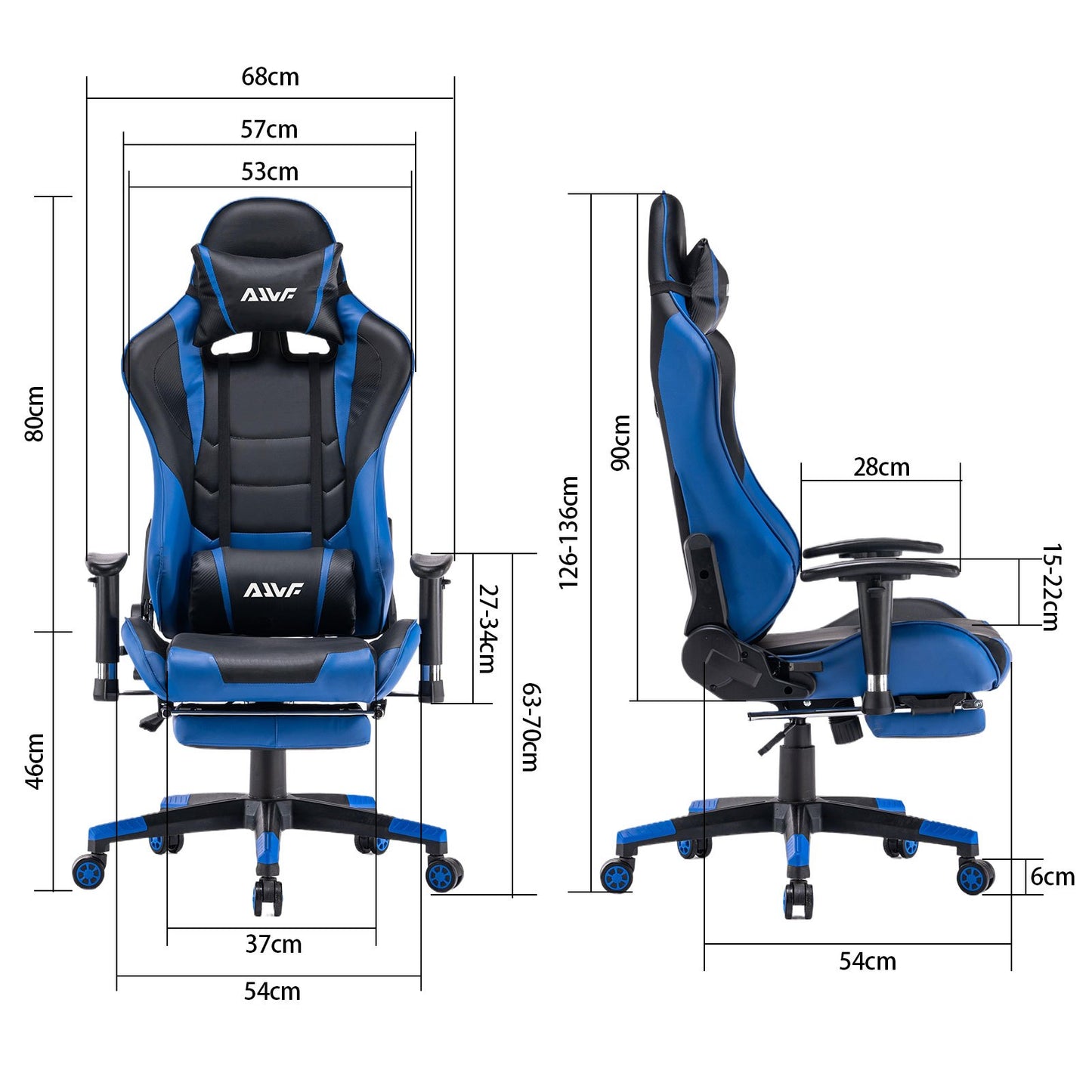 Gamingstoel – Gamestoel – Gaming Chair – Game Stoel – Bureaustoel – Volledig Verstelbare Rugleuning – Uitschuifbare Voetsteun – Rood Kunstleer – Ergonomisch