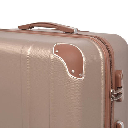 Kofferset – Reiskoffer – Trolley – Bagage – Hardcase – 4-delig – ABS + PC Materiaal – 360° Spinnerwielen – Champagne