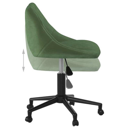 Swivel Office Chair in Dark Green Velvet – Executive Chair, Bar Stool, Garden Chair, Dining Chair. This stylish swivel chair rotates 360 degrees for maximum flexibility and is easy to move with its wheels. Practical and ele