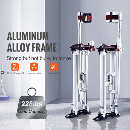 Steigerpennen – Werksteunen – Schalmen – Traplopers – Aluminium Steigers – Verstelbaar 60-102 cm – Inklapbare Knieschermen – Antislip Rubberzolen
