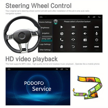 Double DIN Autoradio – Multimedia Systeem – Auto Radio – Navigatie Unit – Carplay Android Auto – 7 Inch HD Touchscreen – Draadloos CarPlay & Ahd Achteruitrijcamera