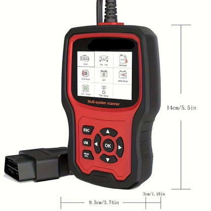 OBD2 Scanner – Autodiagnose Tool – Code Lezer – Uitleesapparaat – Diagnoseapparaat – Volledige Systeemdiagnose – 6 Resetfuncties