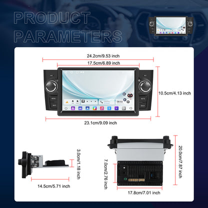 Android 13 Autoradio – Multimedia Systeem – Navigatie – Touchscreen Radio – CarPlay Android Auto – 7 Inch Display – AHD Achteruitrijcamera Met Microfoon