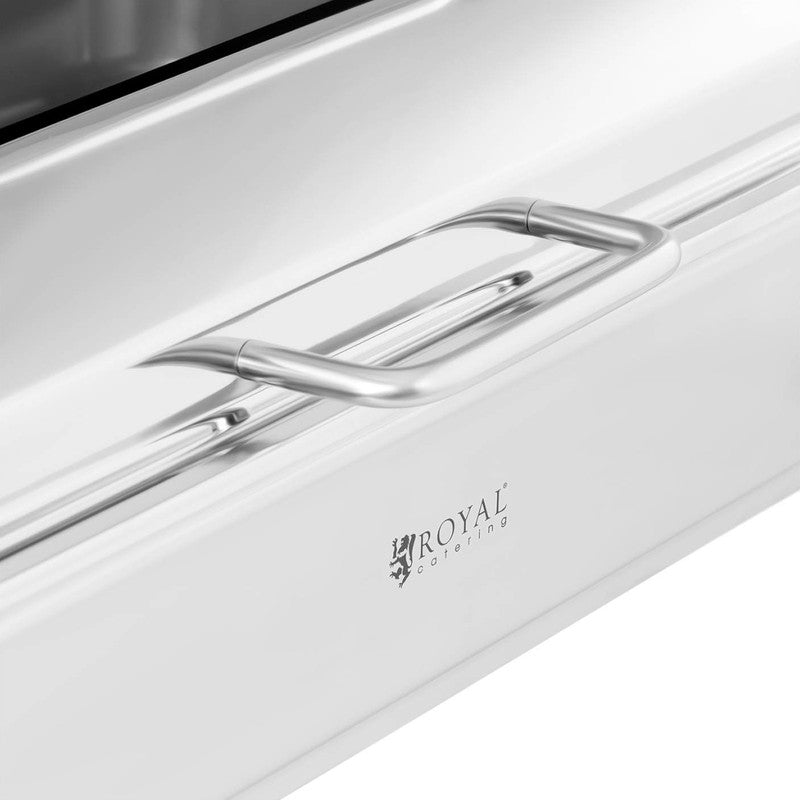 Warmhoudbak – Buffetpan – Voedselwarmer – Pasteibak – Cateringbak – RVS Met Glazen Deksel – 8,5 Liter GN 1/1 – Waterbad Zonder Elektriciteit