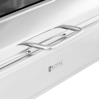 Warmhoudbak – Buffetpan – Voedselwarmer – Pasteibak – Cateringbak – RVS Met Glazen Deksel – 8,5 Liter GN 1/1 – Waterbad Zonder Elektriciteit
