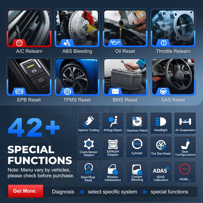 Autodiagnoseapparaat – Auto Scanner – Diagnose Tool – Foutcode Lezer – Autoscanner – 8 Inch Touchscreen – 38+ Servicefuncties – Online ECU Codering