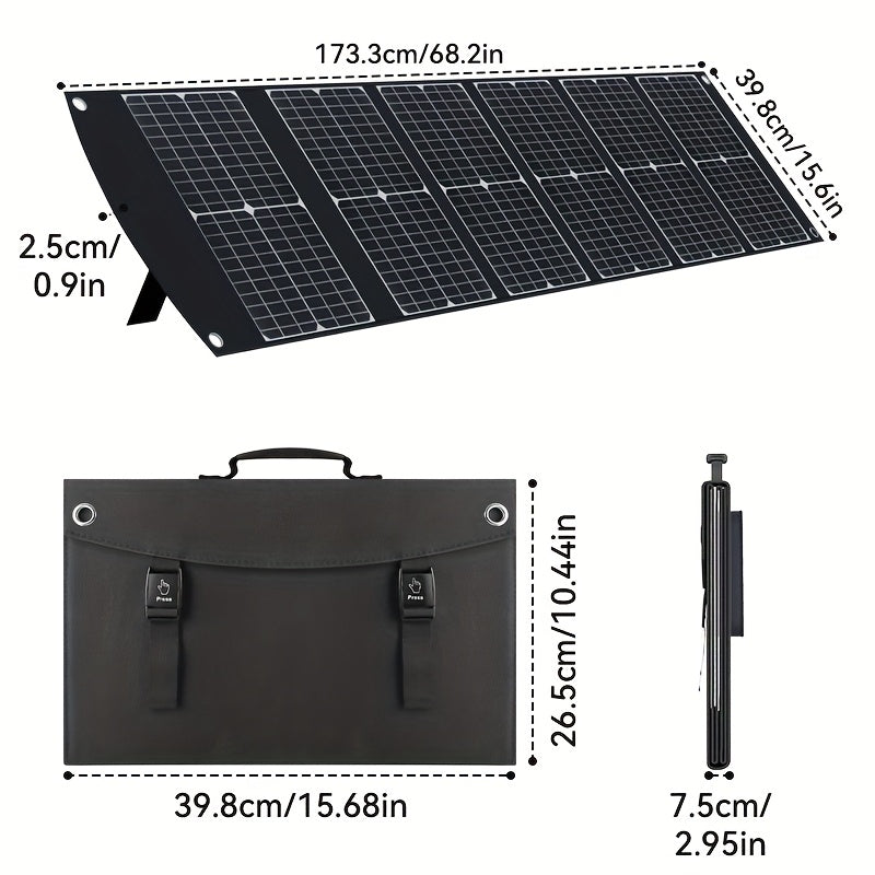 Draagbaar Zonnepaneel – Solar Charger – Opvouwbaar Paneel – Powerbank Oplader – Outdoor Energie – 100W Hoog Rendement – USB-C PD3.0 & USB-A QC3.0 Output