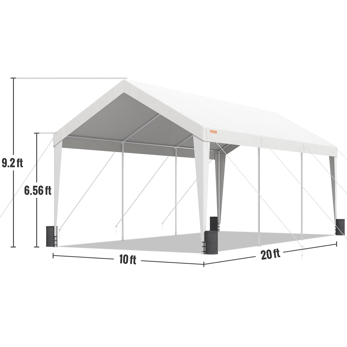 Carport – Overkapping – Garage – Tuinoverkapping – Carporttent – 3x6 Meter – Gegalvaniseerd Staal – Waterdicht en UV-bestendig