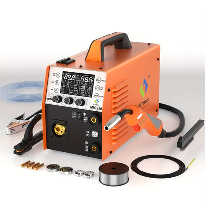 Lasapparaat – MIG Lasmachine – Elektrode Lasser – TIG Lasser – MMA Lasapparaat – 250A Vermogen – IGBT Inverter Met LED Display