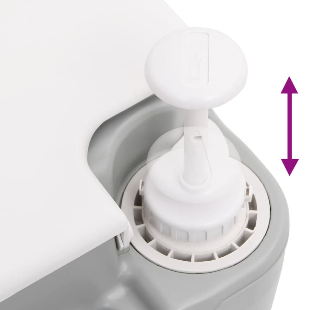 Draagbaar Toilet – Campingtoilet – Mobiel Toilet – Reistoilet – Camping WC – Schokbestendig Polyethyleen – Effectief Spoelsysteem – 41,5x36,5x37,5 cm