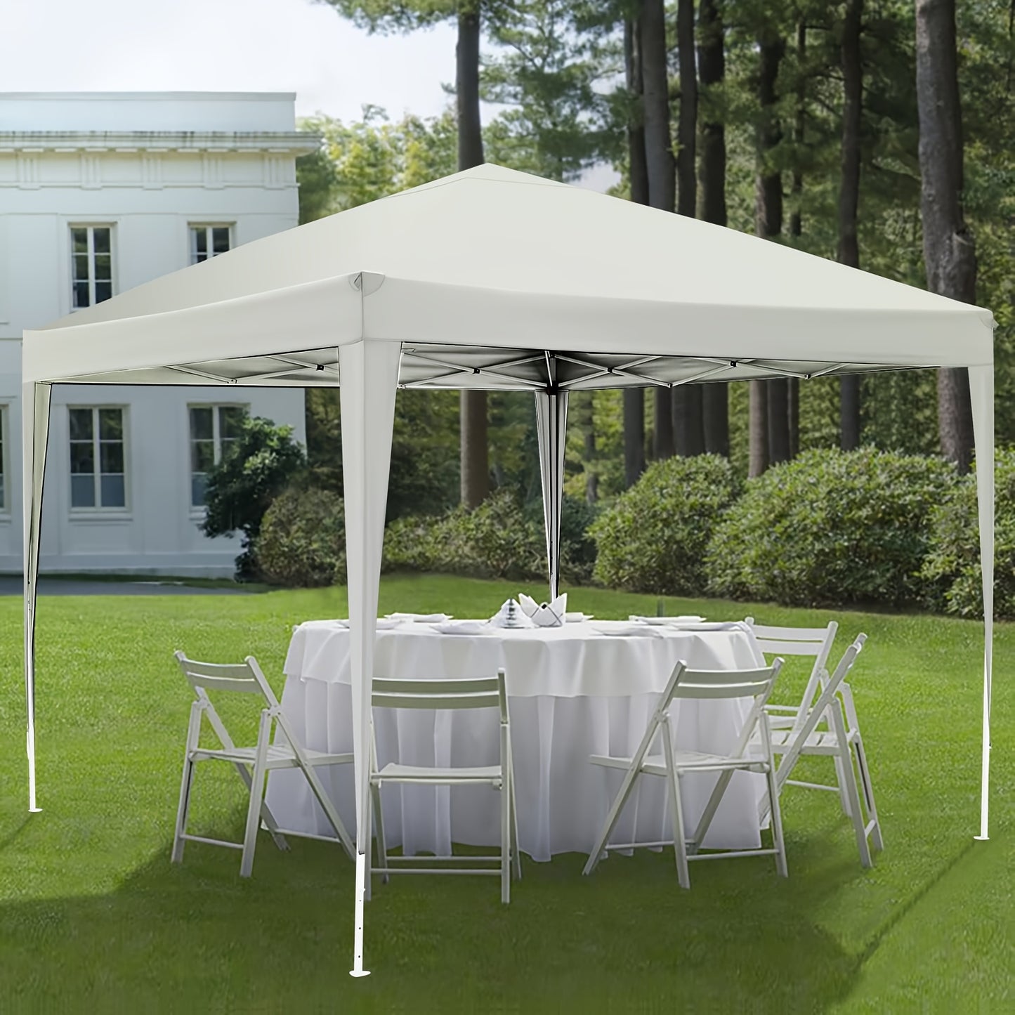 Partytent – Pop-up Tent – Vouwtent – Paviljoen – Tuintent – 3,05x3,05 m – Waterdicht & UV-bestendig – 4 Afneembare Zijwanden