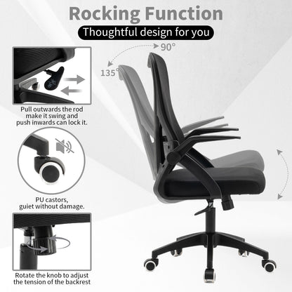 Bureaustoel – Kantoorstoel – Computestoel – Werkstoel – Ergonomische Stoel – Beige Goud – PU Lederen Bekleding – Max Draagkracht 180 kg