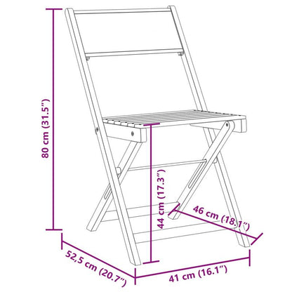 Inklapbare Tuinstoelen – Opvouwbare Stoelen – Buitenstoelen – Campingstoelen – Massief Acaciahout – Polyester Stof – Draagvermogen 110 Kg