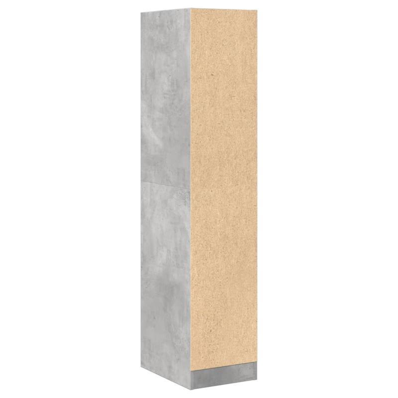 Badkamerkast – Medicijnkastje – Spiegelkast – Opbergkast – Kolomkast – Modern Grijs – 30x41x144 cm – Hout & MDF – Ruimtebesparend – Eenvoudige Montage