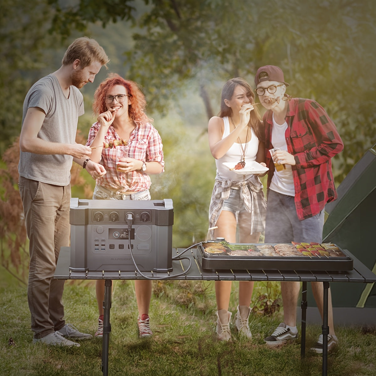 Zonnepaneel – Zonne-energie Station – Powerstation – Draagbare Generator – Solar Powerbank – 2400W Vermogen – 200W Opvouwbaar Paneel