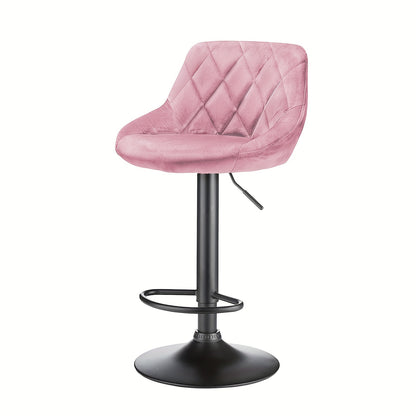 Barstoel – Barkruk – Barstoelkruk – Keukenkruk – Draaibare Barkruk – Verstelbare Hoogte – Velvet Bekleding – Set Van 4