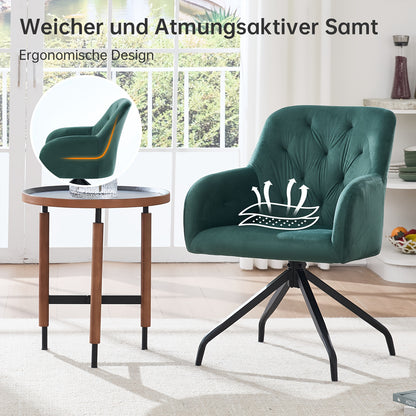 Eetkamerstoelen – Draaistoelen – Armstoelen – Velzet Stoelen – Bureaustoelen – Olijfgroen – 360 Graden Draaibaar – Memory Foam Zitting