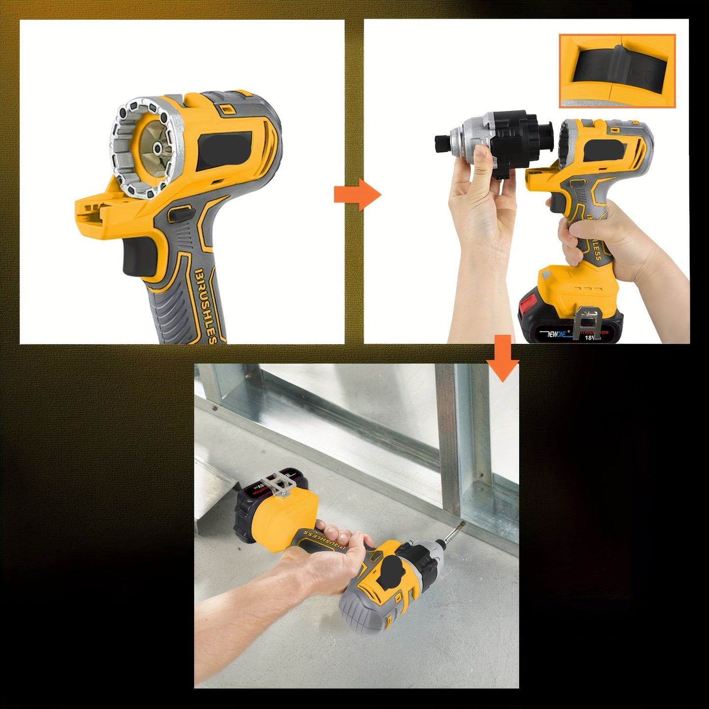18V Li-ion Accuset – Accuvoorziening – Draadloze Gereedschapset – Klopboormachine – Reciprozagen – Langdurig Gebruik – 7 Stuks