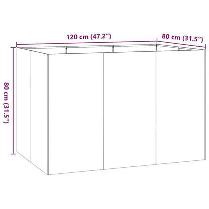 Tuinrek – Plantenrek – Bloemenrek – Plantenbak – Standaard – Gegalvaniseerd Staal – Weerbestendig – 120x80x80 cm