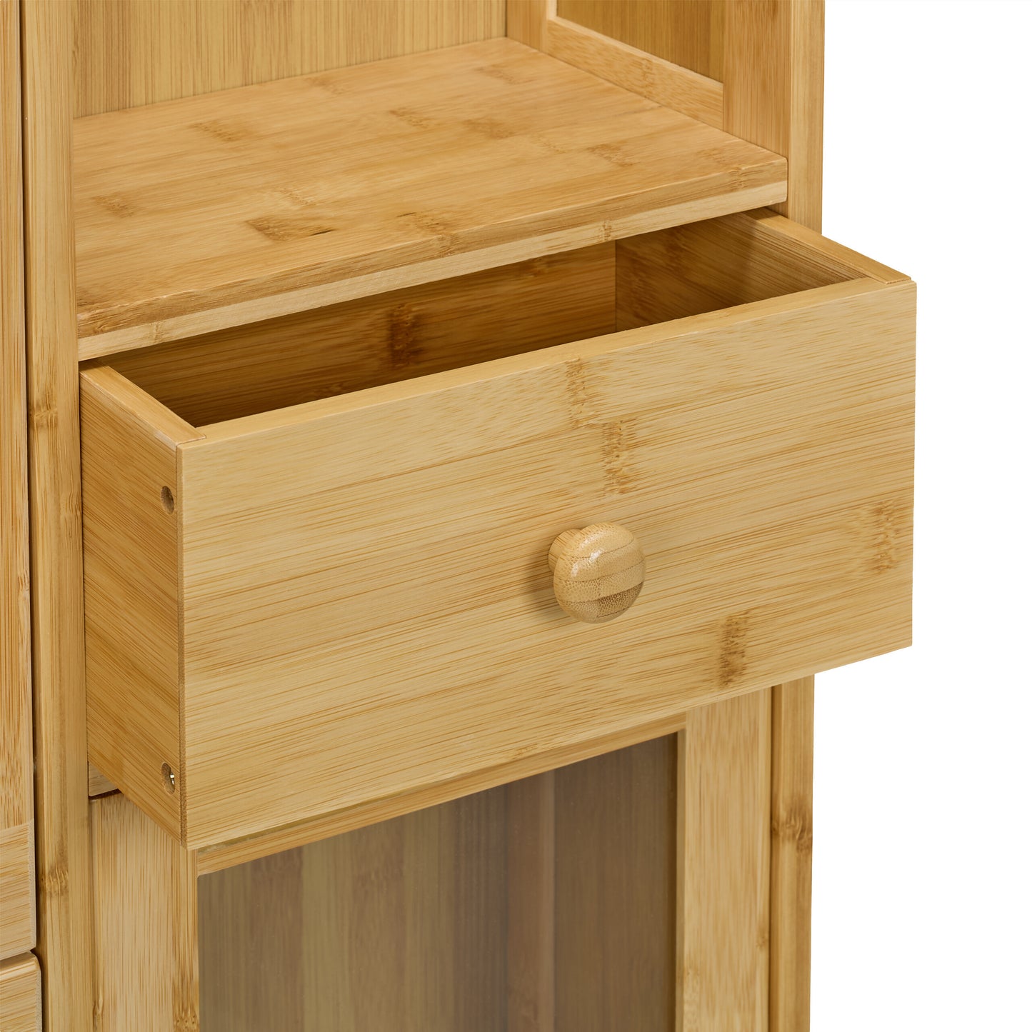Rattan Schoenenrek – Schoenenkast – Schoenenopberger – Schoenenplank – Schoenenstandaard – 5 Compartimenten – Bamboe Met Rattan Look