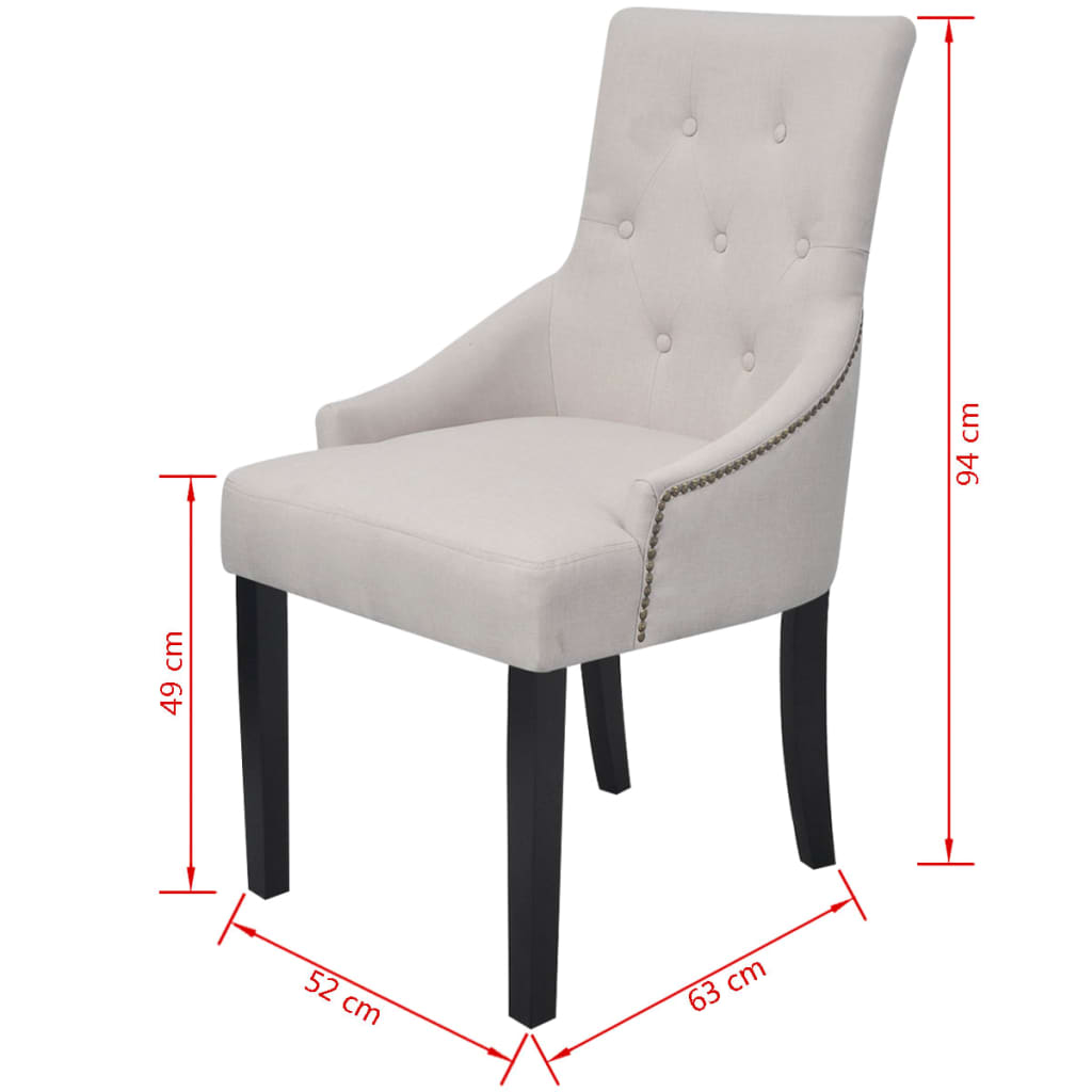 Eetkamerstoel – Stoel – Kuipstoel – Eettafelstoel – Keukenstoel – Set van 6 – Houten Frame – Zachte Bekleding