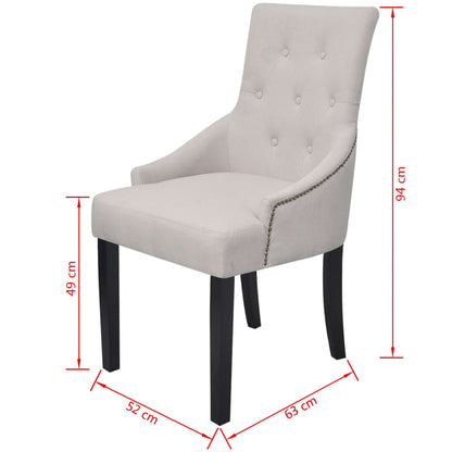 Eetkamerstoel – Eettafelstoel – Keukenstoel – Stoel – Set Van 2 – Houten Frame – Comfortabele Stof Bekleding