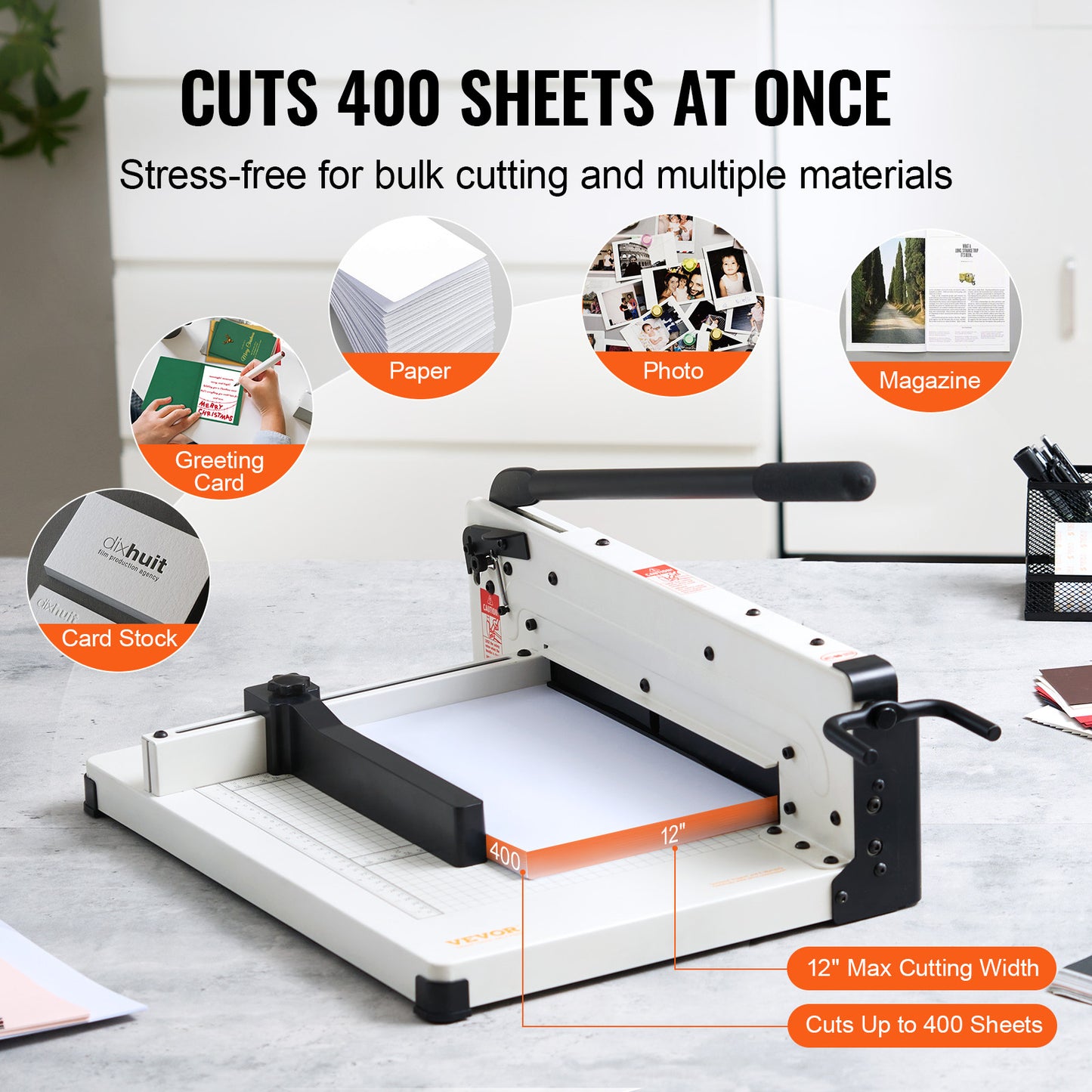 Snijmachine – Papiersnijder – Guillotine – Snijder – Allessnijder – Snijlengte 30 cm – Max 400 Vel Papier