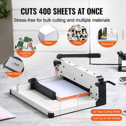 Snijmachine – Papiersnijder – Guillotine – Snijder – Allessnijder – Snijlengte 30 cm – Max 400 Vel Papier