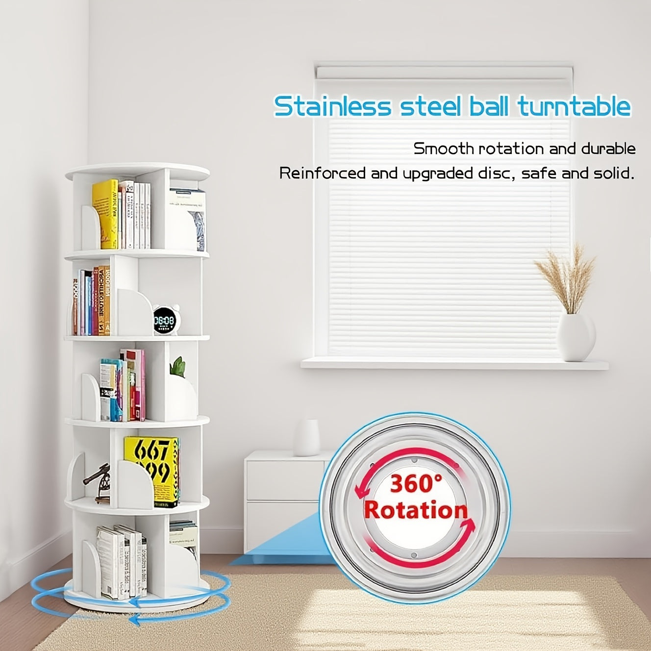 Boekenkast – Boekplank – Opbergkast – Vakkenkast – Wandrek – 5-laags Vrijstaand – Eikenhoutlook – Compact 40x159 cm