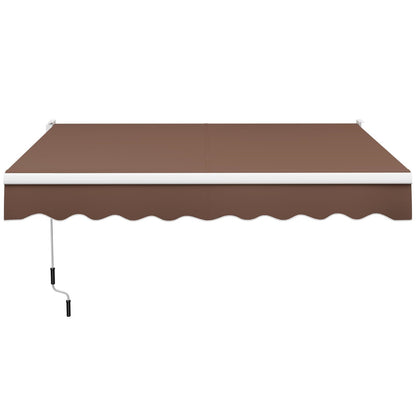 Articulated Arm Zonnescherm – Zonwering – Balkon Zonwering – Terras Zonnescherm – Klemzonnescherm – UV- en Waterbestendig – Aluminium Frame met Slinger – Bruin – 3 x 2,5 Meter