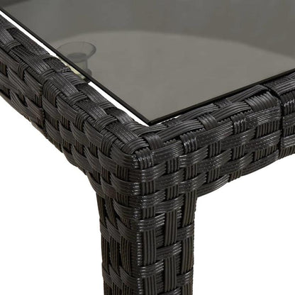 9-delige Tuinset – Tuinmeubelset – Balkonset – Terrasset – Buitenmeubels – Zwart Poly Rattan – Inclusief Kussens – Duurzaam Metalen Frame