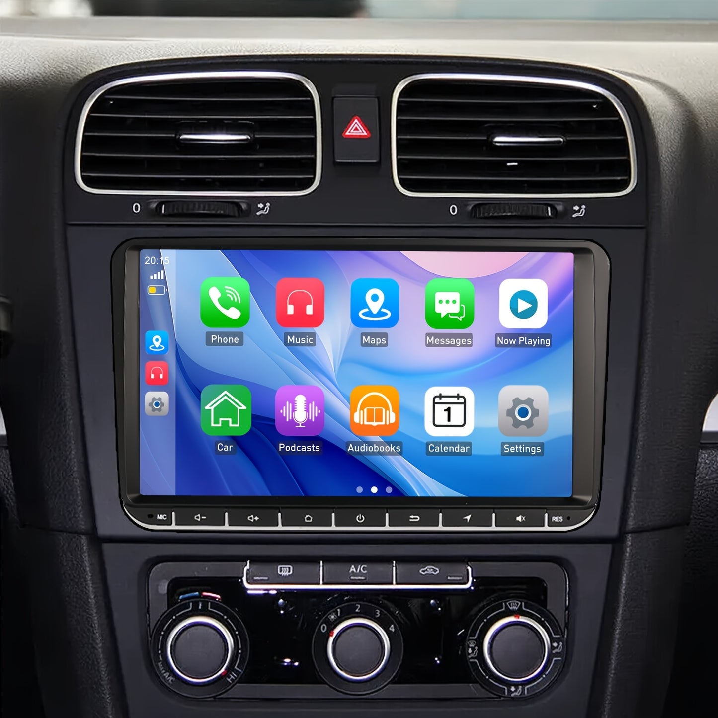 Android 14 Car Stereo – Auto Radio – Multimedia Speler – Navigatiesysteem – Touchscreen Headunit – 9 Inch IPS Scherm – Draadloos CarPlay & Android Auto – Inclusief AHD Achteruitrijcamera en Microfoon