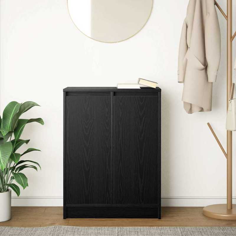 Sideboard 57x34x76cm chipboard black oak-colored Practical and removable