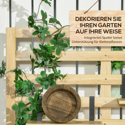 Tuinkist – Tuinopbergbox – Kussenbox – Opbergbox – Tuinberging – Houten Opbergbox – Weerbestendig – Inclusief Klimrek en Verstelbare Planken – 80x45x160 cm – Massief Dennenhout