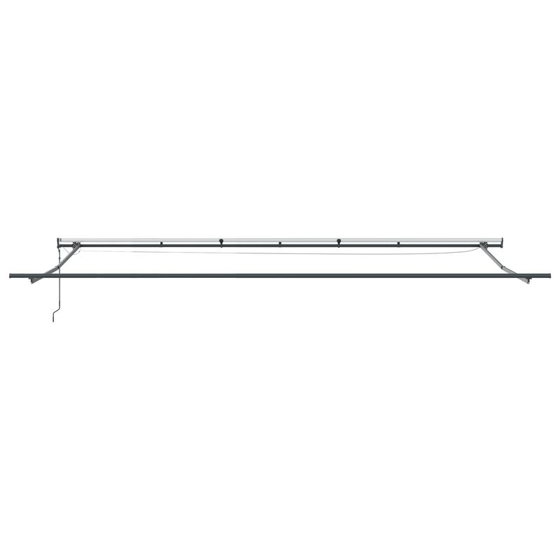 Zonnescherm – Zonwering – Terrasluifel – Balkonzonwering – Buitenluifel – Automatisch Oprolbaar – Rood-Wit Gestreept Polyester 600x300 cm