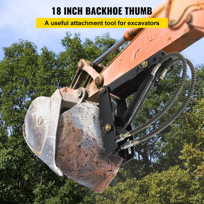 Graafmachine Greep – Graafmachine Steelvinger – Hydraulische Greep – Graaflaars – Excavator Thumb – 18 Inch Lengte – Sterk Gehard Staal