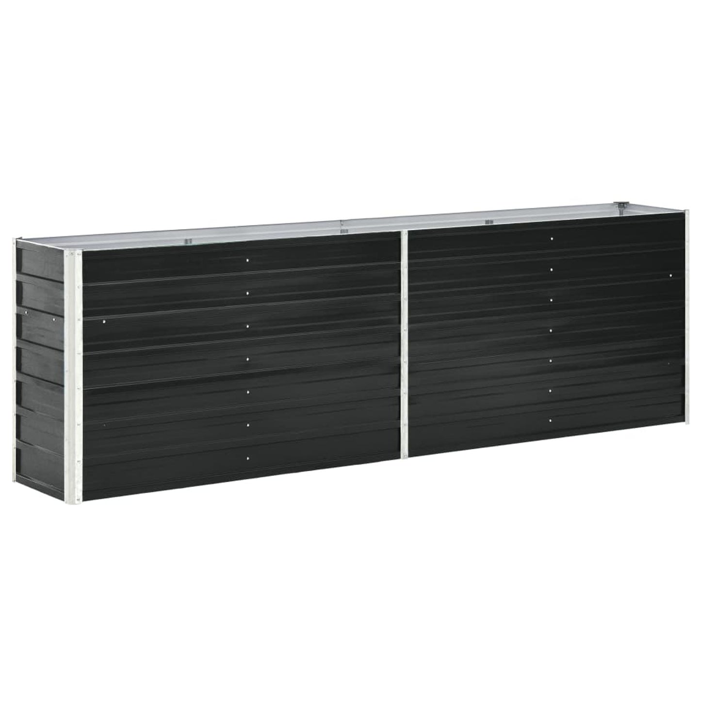 Verhoogde Tuinbak – Verhoogd Tuinbed – Plantenbak – Moestuinbak – Bloembak – Gegalvaniseerd Staal – 240x40x77 cm – Roestbestendig Antraciet