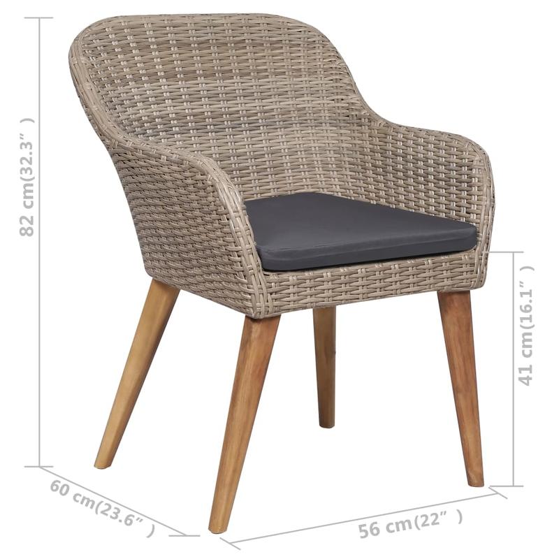 Buitenstoelen – Tuinstoelen – Terrasstoelen – Balkonstoelen – Gevlochten Resin – Weerbestendig – Metalen Frame