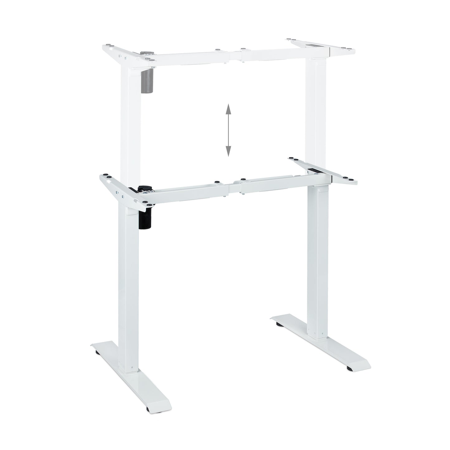 Elektrisch Tafelonderstel – Verstelbaar Bureau Onderstel – Zit-sta Bureauframe – Ergonomisch Bureau Onderstel – Wit – Hoogte 71-121 cm – Geheugenfunctie & Postuurherinnering